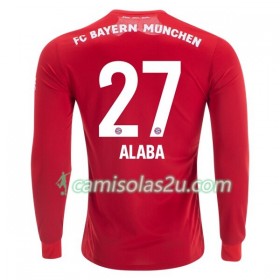 Camisolas de Futebol FC Bayern München David Alaba 27 Equipamento Principal 2019/20 Manga Comprida